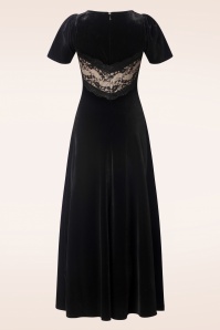 Timeless - Francesca Velvet maxi jurk in zwart 2