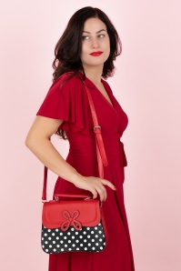 Banned Retro - Noelle handtas in rood 2