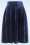 Vintage Chic for Topvintage - Sheila Velvet Glitter swing rok is marineblauw