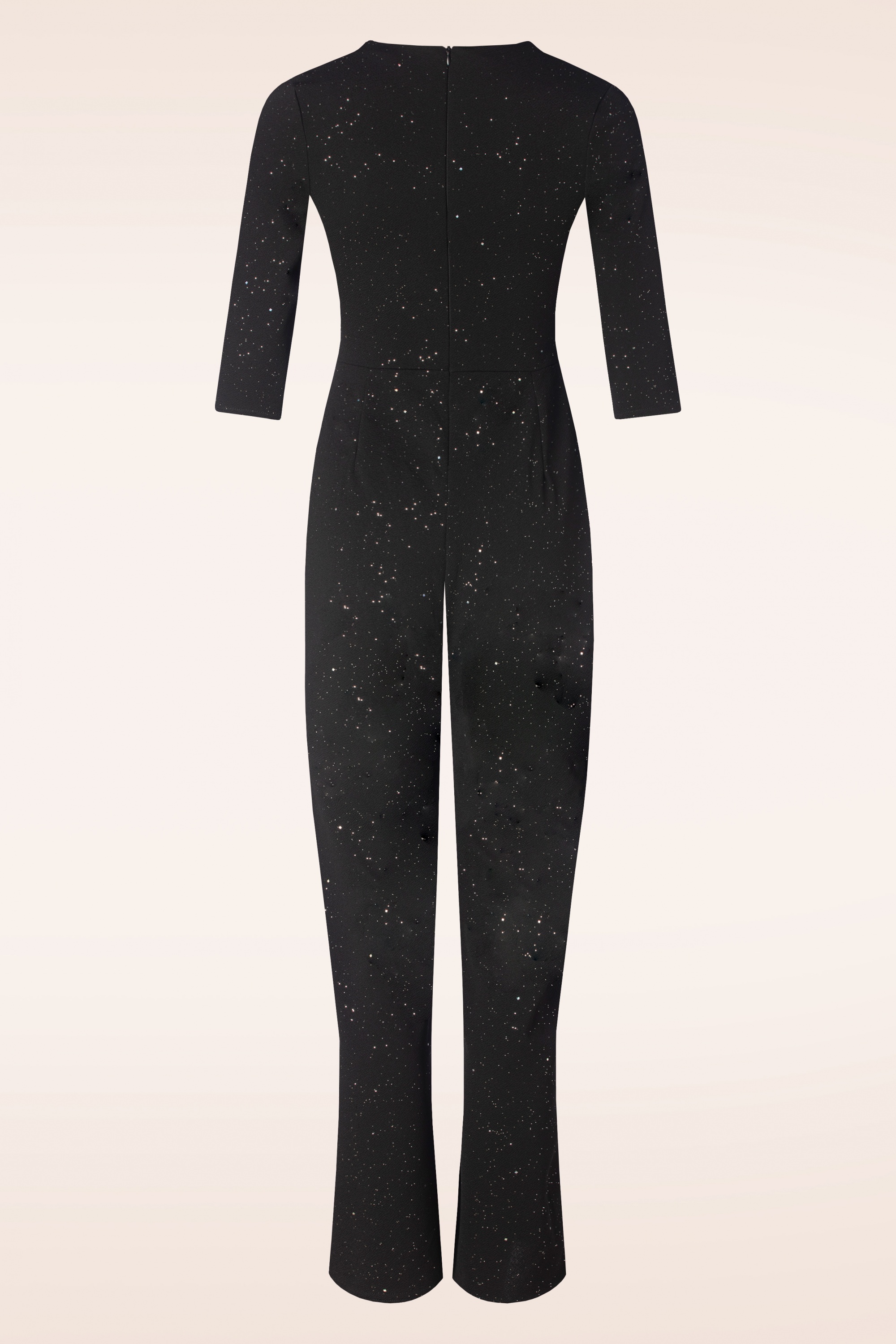 Vintage Chic for Topvintage - Galia Glitter Jumpsuit in Zwart 2