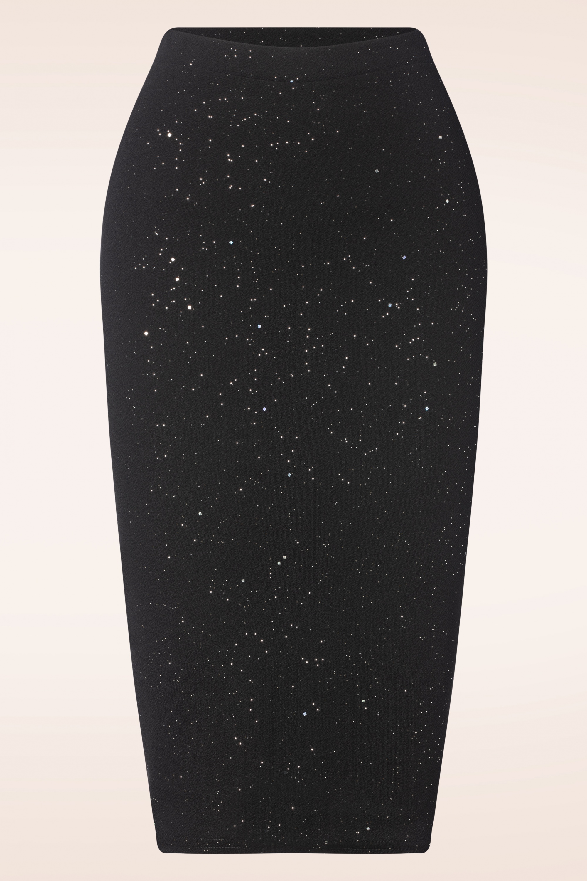 Vintage Chic for Topvintage - Glory glitter pencil rok in zwart