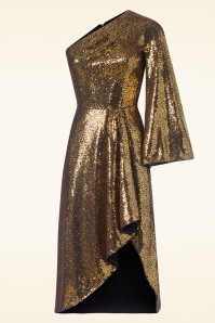 Rebel Love Clothing - Glitz And Glam jurk in goud 3