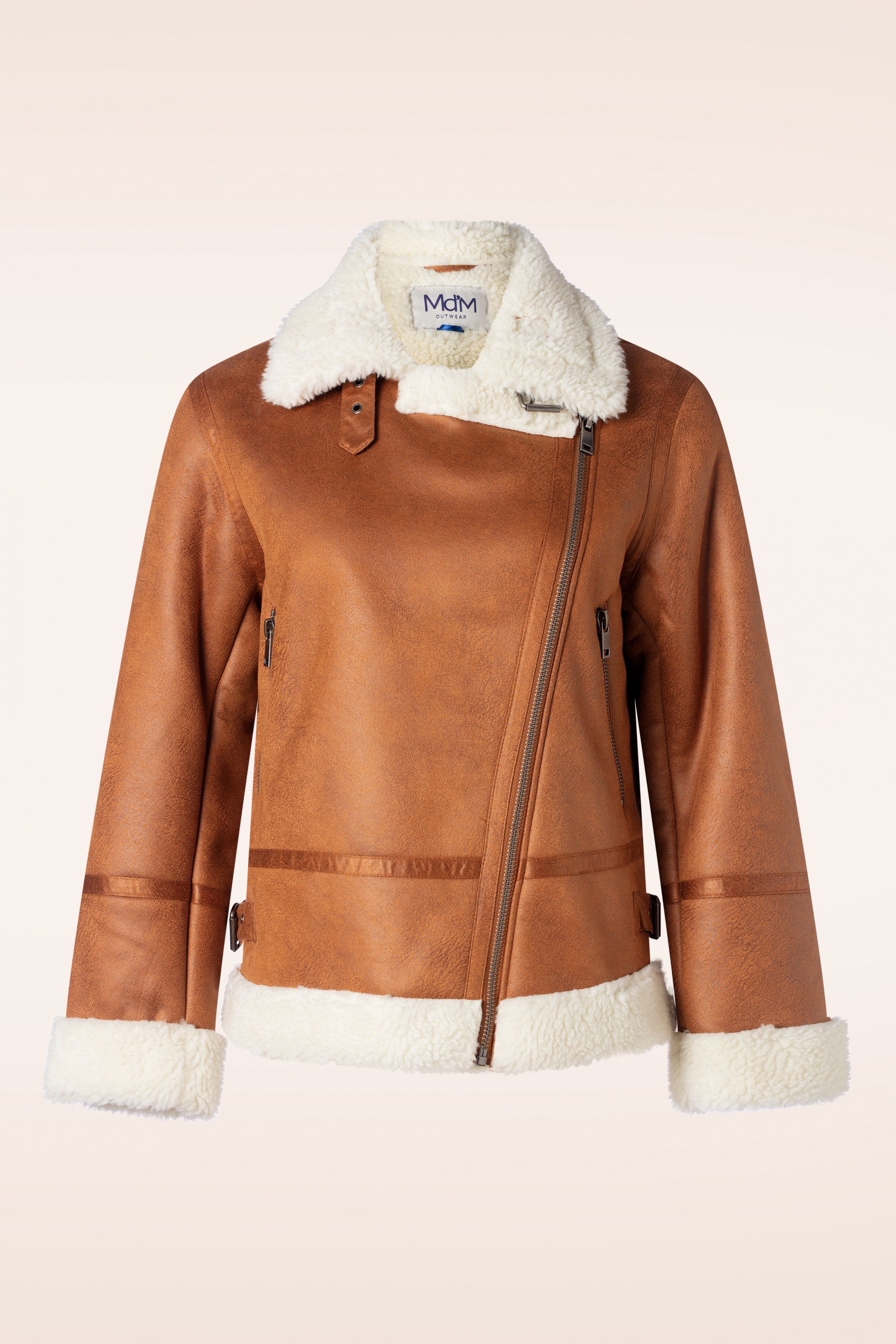 Md'M - Lammy Short Coat in Camel  3