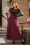 Vintage Chic for Topvintage - Rinda maxi jurk in wijnrood 4