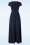 Vintage Chic for Topvintage - Genna Glitter maxi jurk in marineblauw 2