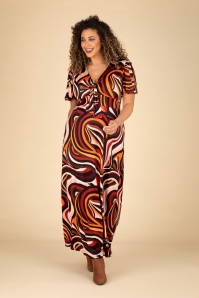 Vintage Chic for Topvintage - Groove is in the Heart maxi jurk in multi