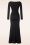 Vintage Chic for Topvintage - Disco Glitter maxi jurk in zwart 2