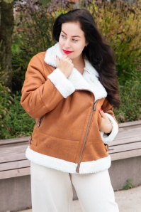 Md'M - Lammy Short Coat in Camel  6