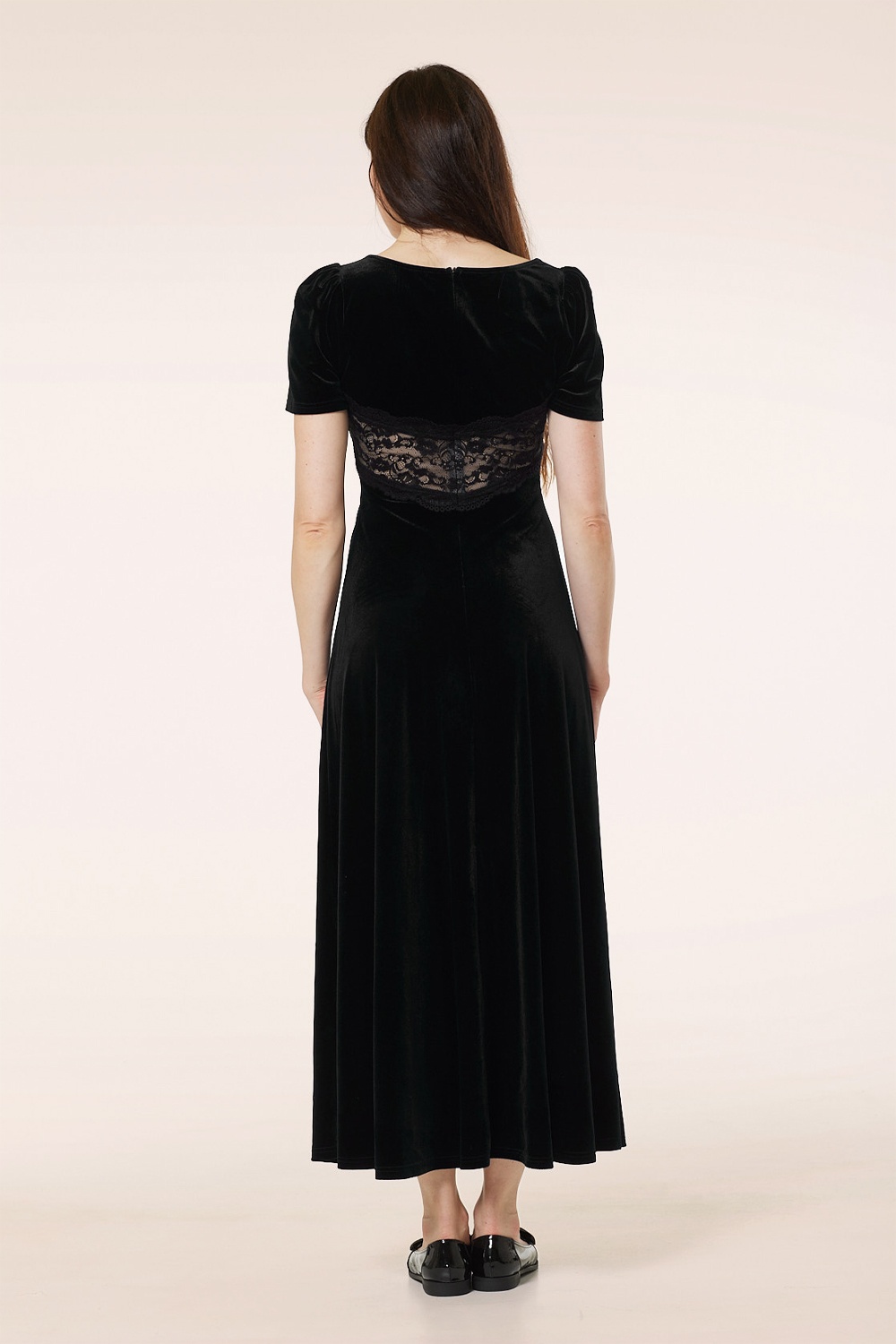 Timeless - Francesca Velvet maxi jurk in zwart 4