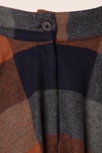 Timeless - 40s Sophie Wool Check Skirt in Rust 5