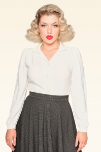 Collectif Clothing - Pepper blouse in ivoorwit
