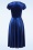 Vintage Chic for Topvintage - Abigail Glitter Velvet swing jurk in marineblauw 2