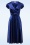 Vintage Chic for Topvintage - Abigail Glitter Velvet swing jurk in marineblauw