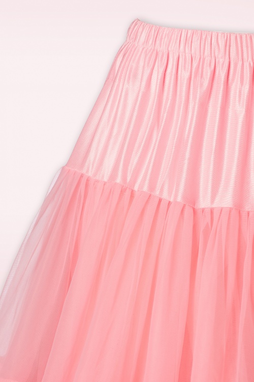 Banned Retro - Lola Lifeforms Petticoat in Salmon Pink 3