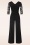 Vintage Chic for Topvintage - Maribelle kanten jumpsuit in zwart 2