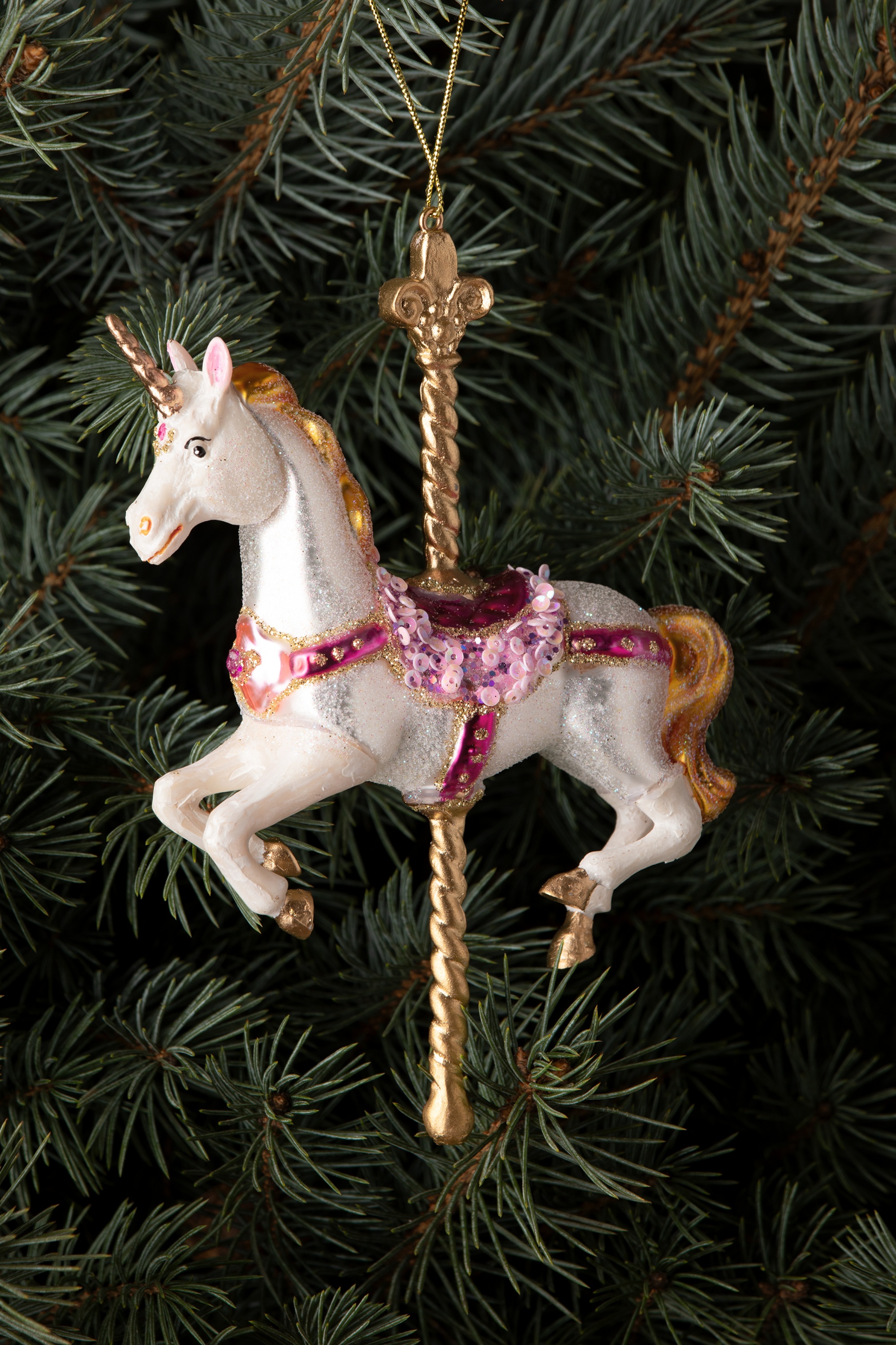 HD Collection - Merry Go Round Unicorn kerstbal