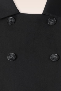 Collectif Clothing - Korrina swing trenchcoat in zwart 2