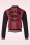 Queen Kerosin - Leo Rock 'n Roll college sweat jacket in rood en zwart 2