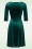 Vintage Chic for Topvintage - Penny Velvet Glitter swing jurk in groen 2