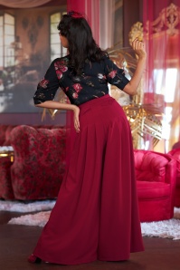 Miss Candyfloss - Ramira Floria Signature Floral jumpsuit in rood 2