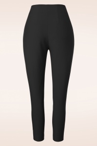Glamour Bunny Business Babe - Donna Capri Trousers in Black 4
