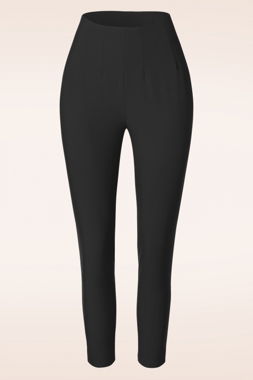 Buy Black Plain Capri Trouser - 24, Trousers
