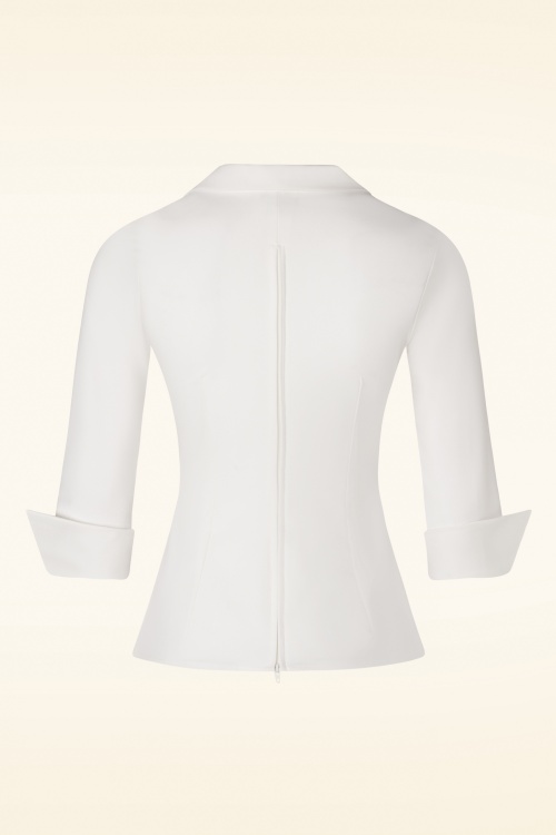 Glamour Bunny Business Babe - Dianne blouse in crispy wit 5