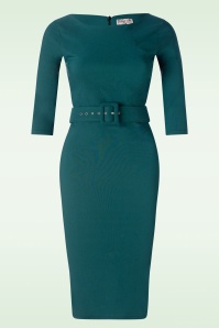 Vintage Chic for Topvintage - Judith pencil jurk in teal