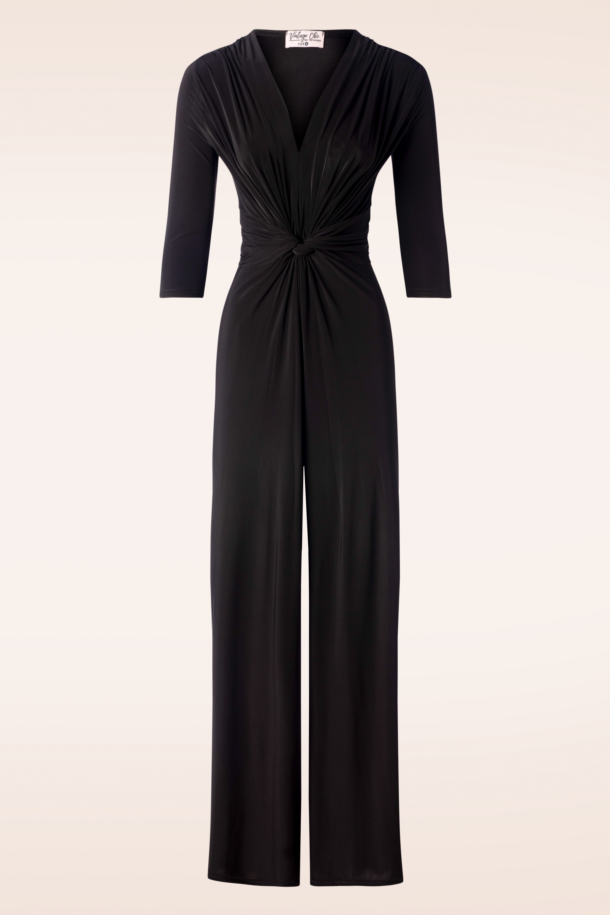 Vintage Chic for Topvintage - Callie Knot jumpsuit in zwart 2