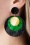 Glitz-o-Matic - Boucles d’oreilles disque Art Déco en vert