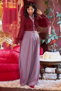 Miss Candyfloss - Morna Bo Signature jumpsuit in wijnrood