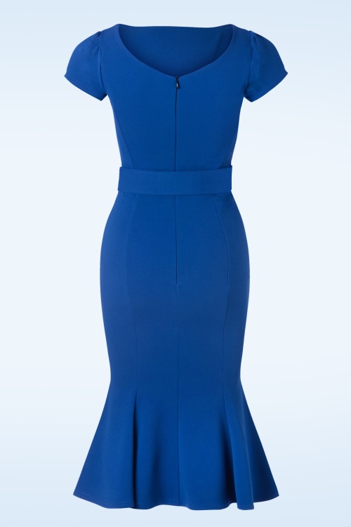 Vintage Chic for Topvintage - Gwen Pencil Dress in Royal Blue  2