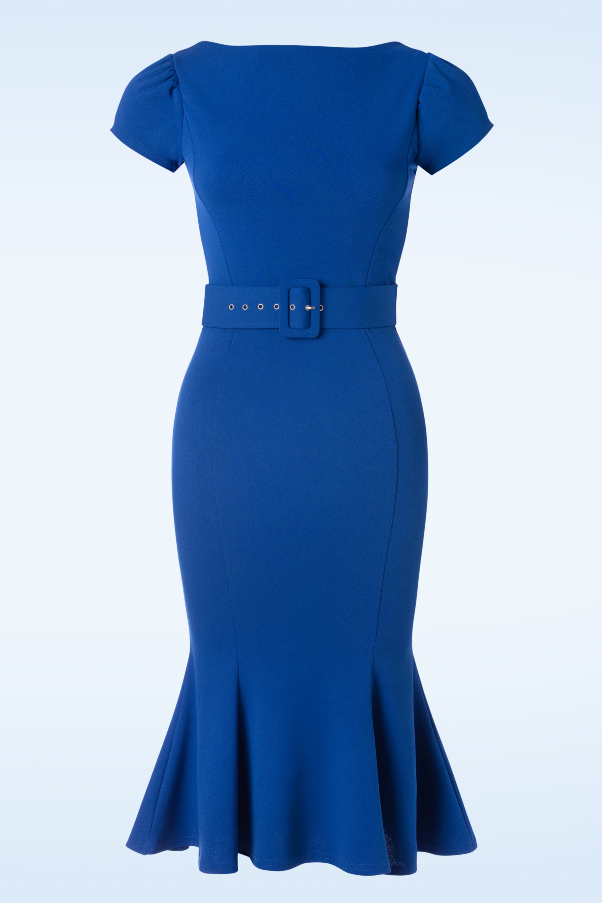 Vintage Chic for Topvintage - Gwen pencil jurk in koningsblauw