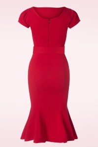 Vintage Chic for Topvintage - Gwen Pencil Dress in Red 3