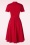 Vintage Diva  - Laura Lee swing jurk in rood 4