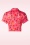 Vixen - Western Print Tie Front blouse in roze 2