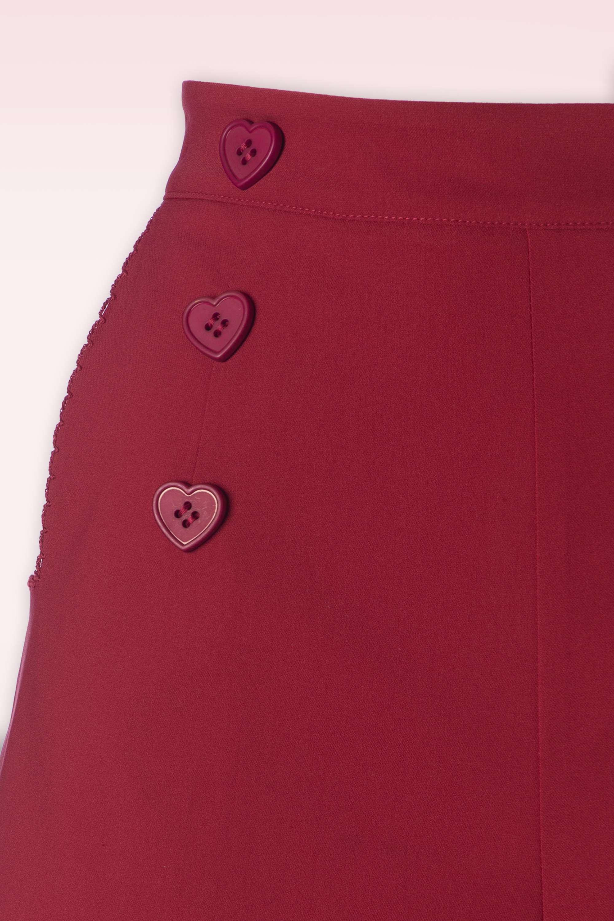 Vixen - Heart Button shorts in rood 3