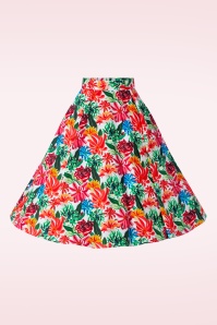 Topvintage Boutique Collection - Topvintage exclusief ~ Adriana Flower swing rok in multi 5