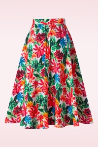Topvintage Boutique Collection - Topvintage exclusive ~ Adriana Flower Swing Skirt in Multi 4