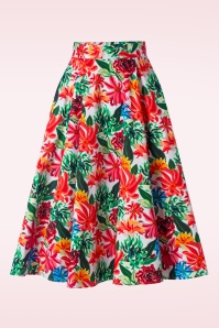 Topvintage Boutique Collection - Topvintage exclusive ~ Adriana Flower Swing Skirt in Multi 3