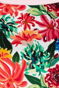 Topvintage Boutique Collection - TopVintage exclusive ~ Adriana Floral swing jurk met korte mouwen in multi 5