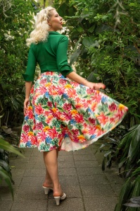 Topvintage Boutique Collection - Topvintage exclusive ~ Adriana Flower Swing Skirt in Multi 2