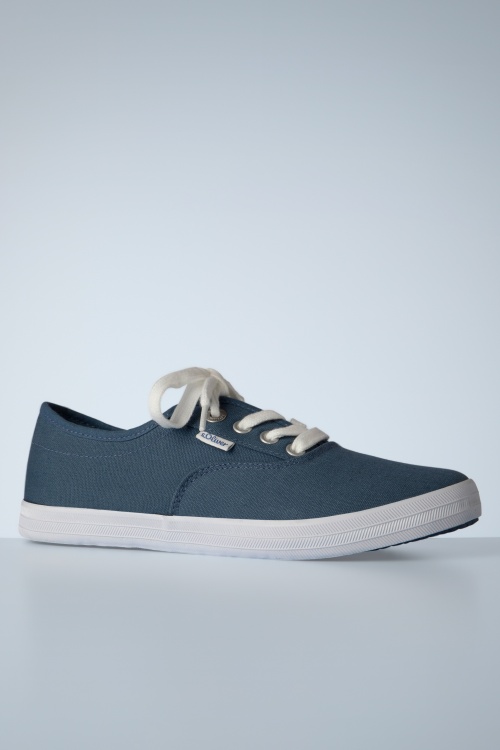 s.Oliver - Canvas Sneaker in Indigo Blau 3