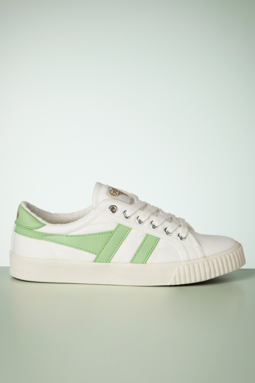 Gola - Mark Cox Tennis Sneakers in Off White and Patina Green
