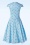 Topvintage Boutique Collection - Topvintage exclusive ~ Angie swing jurk in licht blauw met lieveheersbeestjes print  6