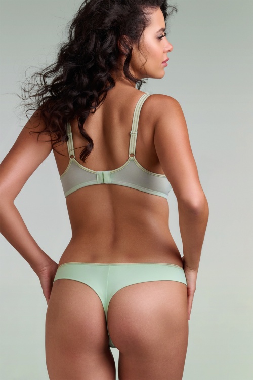 Marlies Dekkers - Lucky Clover Padded Balcony Bra in Mint Green and Gold 3