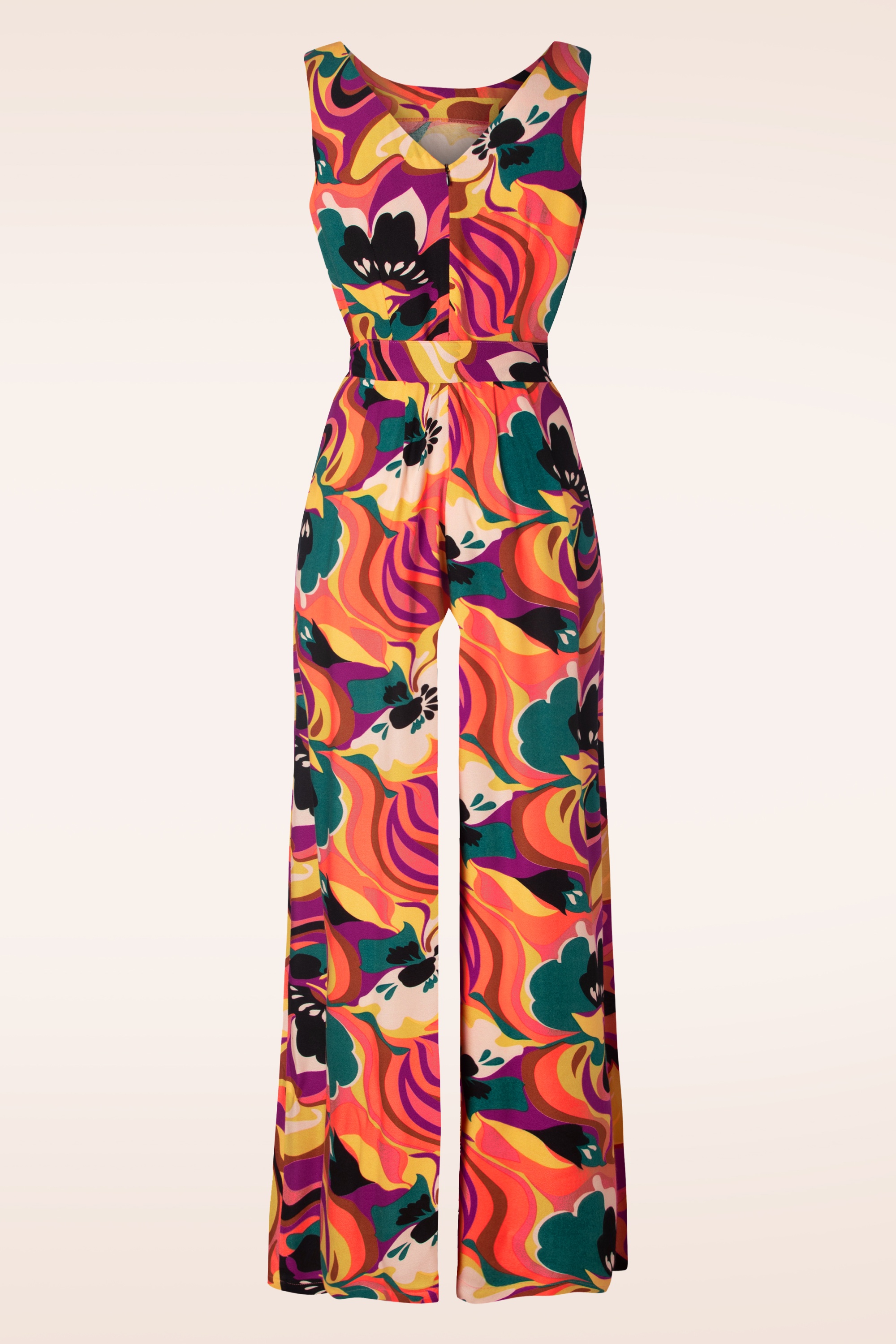 King Louie - Frida jumpsuit Aurelio in Shell oranje  3