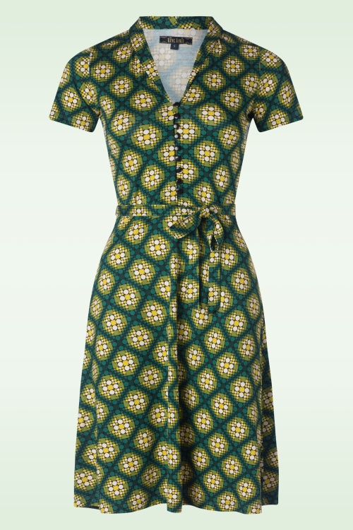 King Louie - Emmy Indy jurk in Delphinium groen