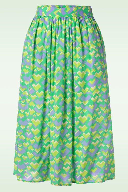 King Louie - Layla Cocktail Skirt in Macaw Green 2