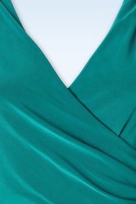 Vintage Diva  - The Geneveeve Pencil Dress in Turquoise 4